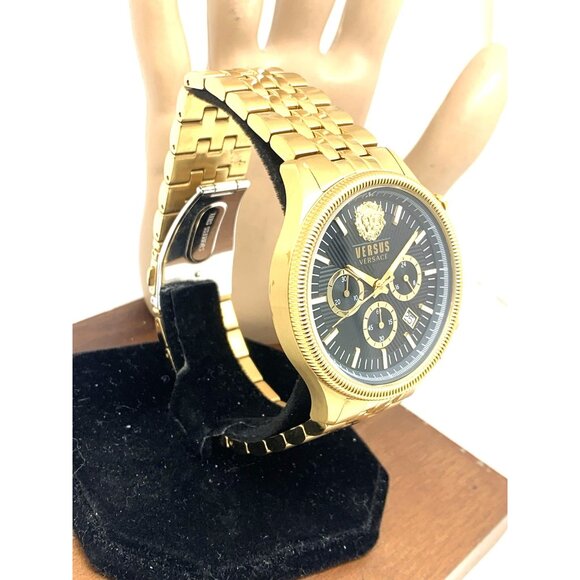 Versus by Versace Men's Watch VSP971021 Chronograph Quartz Gold Steel 45mm - Picture 15 of 15